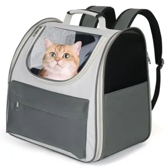 GOTGELIF Expandable Pet Carrier Backpack for Cats & Small Dogs - Comfortable, Portable & Breathable Up to 18Lbs image {7}