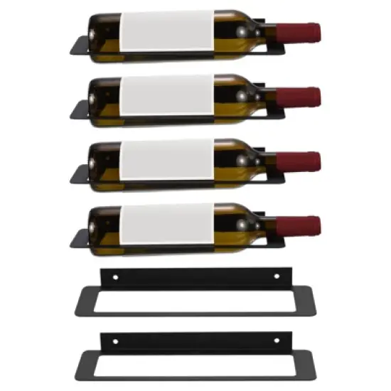 Unique Bargains Durable Iron Rustless Solid and Sturdy Wall-Mounted Wine Rack image {6}