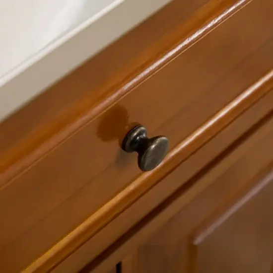 HOMCOM Triple-Cabinet Double-Drawer Kitchen Island with Storage, Butcher Block Island with Stainless Steel Top, Spice & Towel Rack, Brown Wood Finish image {4}