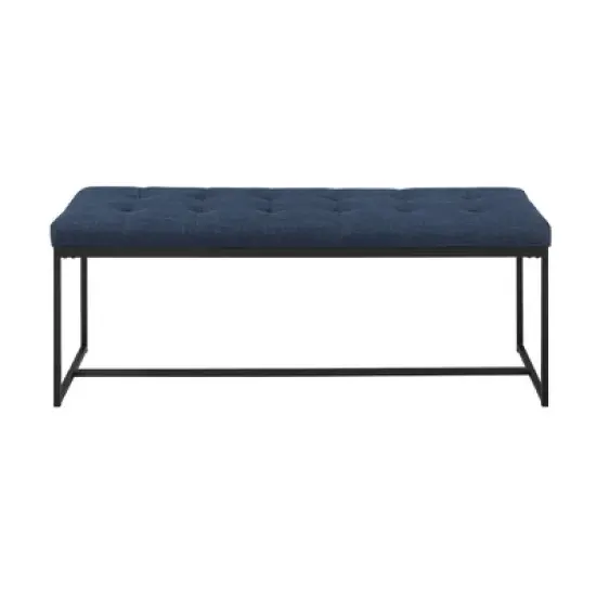 48" Upholstered Bench with Metal Base - Saracina Home image {3}