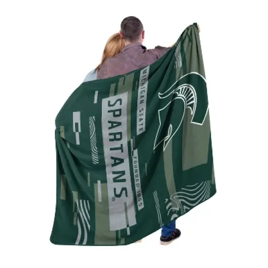 NCAA Michigan State Spartans Digitized 60 x 80 Raschel Throw Blanket image {4}