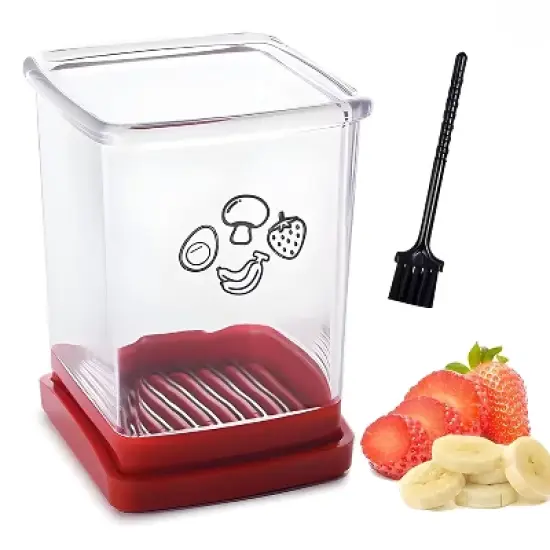 Kitcheniva Small Slicer for Fruit Vegetables Eggs with Brush image {1}