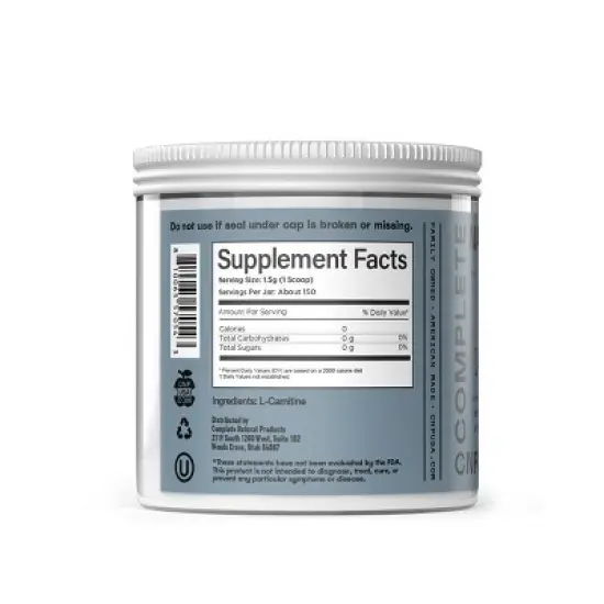 L-Carnitine Powder by Complete Natural Products image {2}