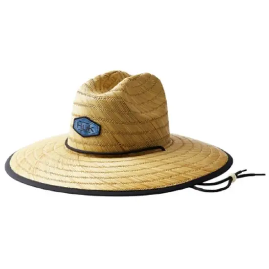 HUK Men's Running Lake Straw Wide Brim Fishing and Beach Hat image {5}