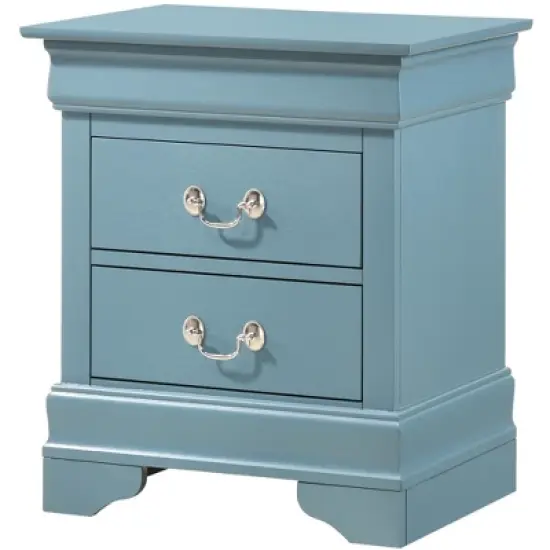 Passion Furniture Louis Philippe 2-Drawer Nightstand (24 in. H X 21 in. W X 16 in. D) image {1}