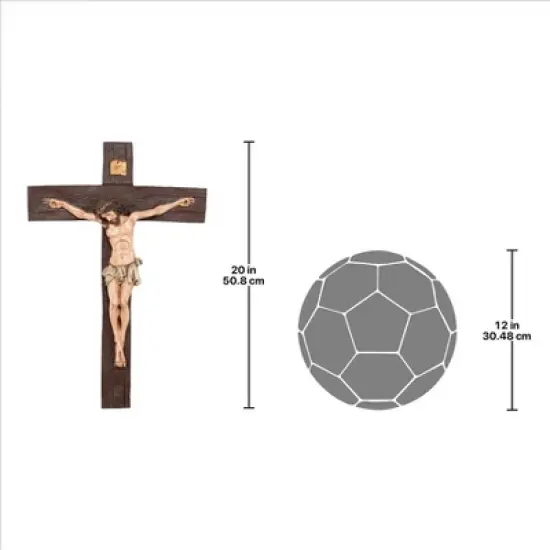 Design Toscano Crucifixion of Christ Cross Wall Sculpture: Medium image {6}