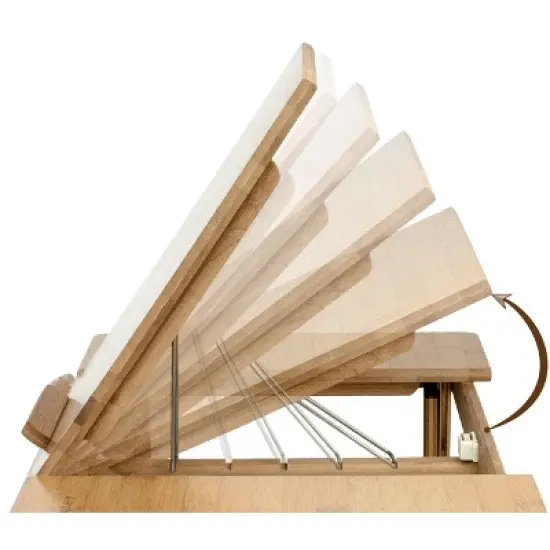 Aleratec 15in Natural Bamboo Multi-Functional Laptop Stand image {6}