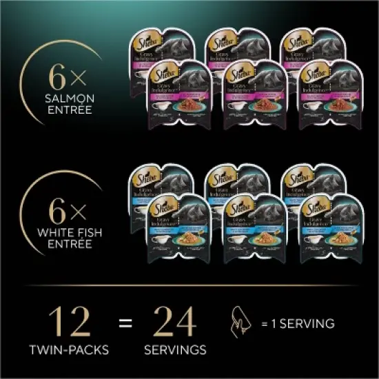 Sheba Salmon Flavor Variety Pack Gravy Indulgence Wet Cat Food - 31.7oz/12ct image {8}