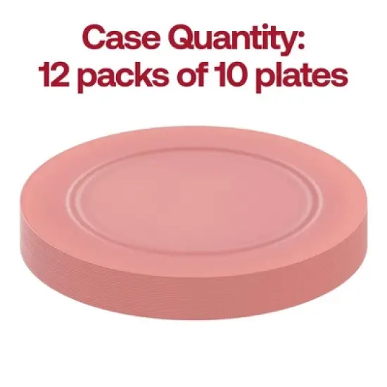 Smarty Had A Party 7.5" Fuchsia Plastic Appetizer Plates - 120 pcs image {3}