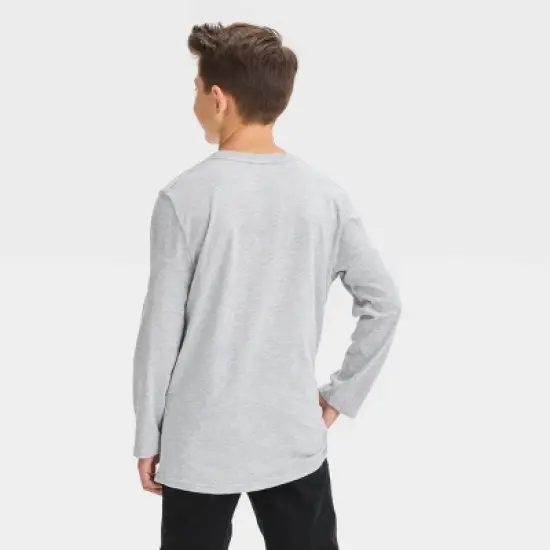 Boys' The Nightmare Before Christmas Jack Skellington Long Sleeve Graphic T-Shirt - Heather Gray image {2}