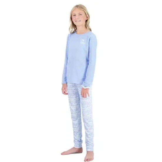 Sleep On It Girls 2-Piece Hacci Pajama Set - Cozy Vibes image {2}