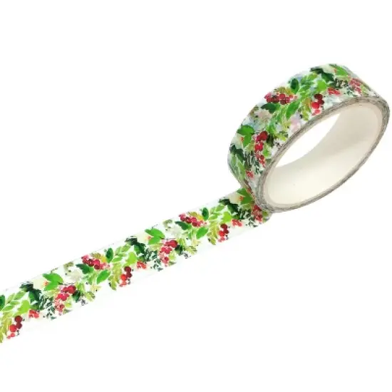 Wrapables Washi Masking Tape, Holly Leaves & Berries image {1}