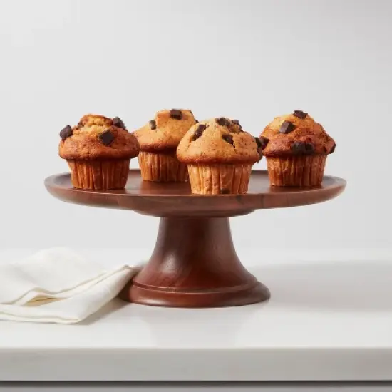 12" Wood Tall Cake Stand - Threshold&trade; image {1}