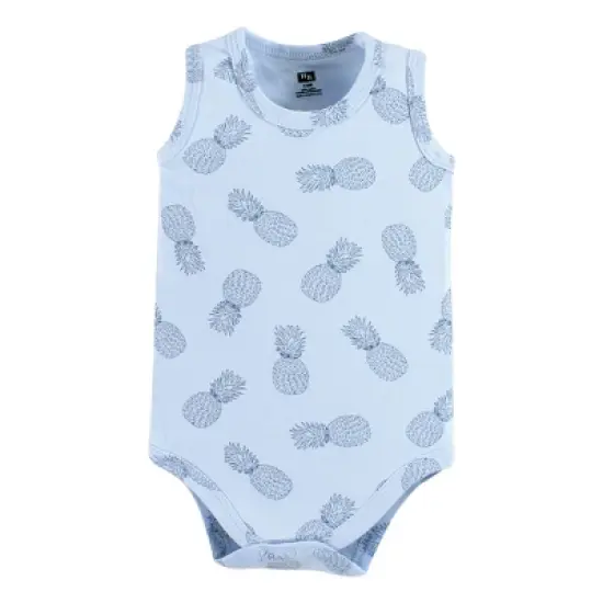 Hudson Baby Infant Boy Cotton Sleeveless Bodysuits, Vacay image {4}