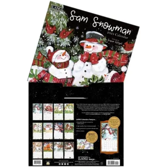 Lang 2024 Wall Calendar 24"x12" Sam Snowman image {3}