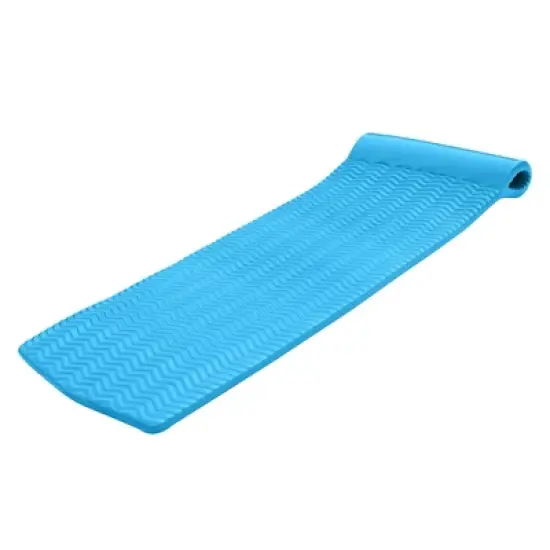 TRC Recreation Serenity 1.5" Thick Vinyl Coated Foam Pool Lounger Swim Float Mat with Roll Pillow for Head and Neck Support image {9}