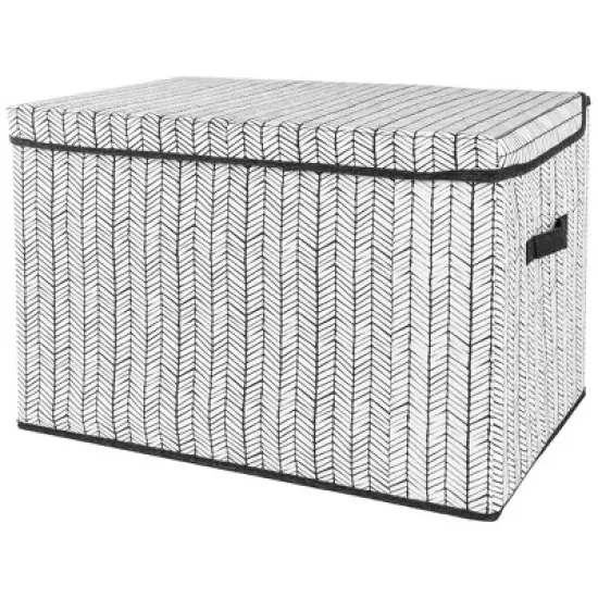 Sammy & Lou Printed Felt Toy Chest - Herringbone image {1}
