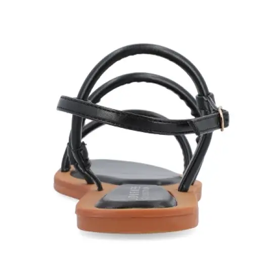 Journee Collection Womens Karrio Tru Comfort Foam Buckle Sling Back Flat Sandals image {2}