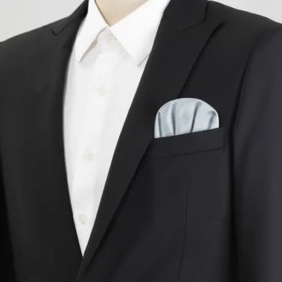 Allegra K Men's Pre-folded Pocket Squares Polka Dots Round Shaped Suit Handkerchiefs image {2}