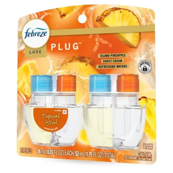 Febreze Luxe Plug Dual Air Freshener Refills - Tropical Blend - 1.75 fl oz/2ct image {13}