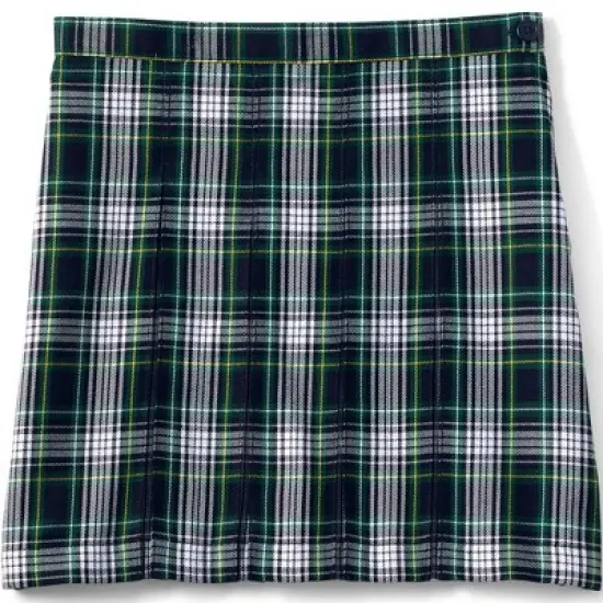 Lands' End School Uniform Girls Plaid Box Pleat Skirt Top of the Knee image {9}