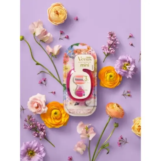 Rifle Paper Co. + Venus ComfortGlide Women's Travel Razor, 1 Razor Blade Refill and Travel Case image {1}