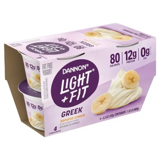 Light + Fit Nonfat Gluten-Free Greek Yogurt - 4ct/5.3oz Cups image {2}