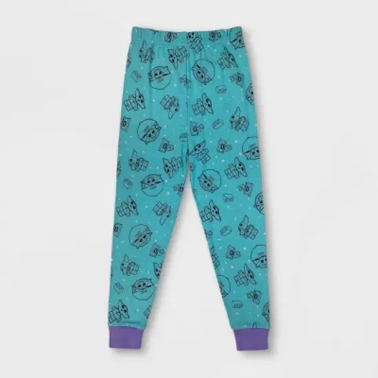 Girls' LEGO Star Wars: The Mandalorian 4pc Cotton Pajama Set - Turquoise Blue/Purple image {2}