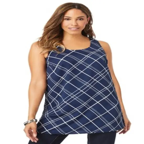 Jessica London Women&rsquo;s Plus Size Georgette Button Front Tunic image {11}