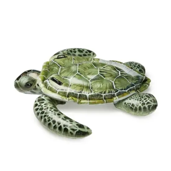 Intex 57555EP Realistic Sea Turtle Inflatable Ride-On Pool Float with Handles image {1}
