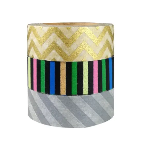 Wrapables Disco Time Japanese Washi Masking Tape (Set of 3) image {2}