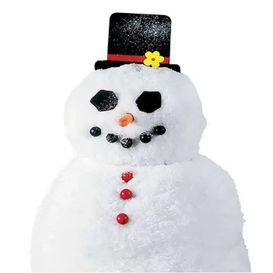 HearthSong - Decorate-a-Great Snowman Kit, Includes 40 Different Painted Wood Features with Storage Bag image {3}