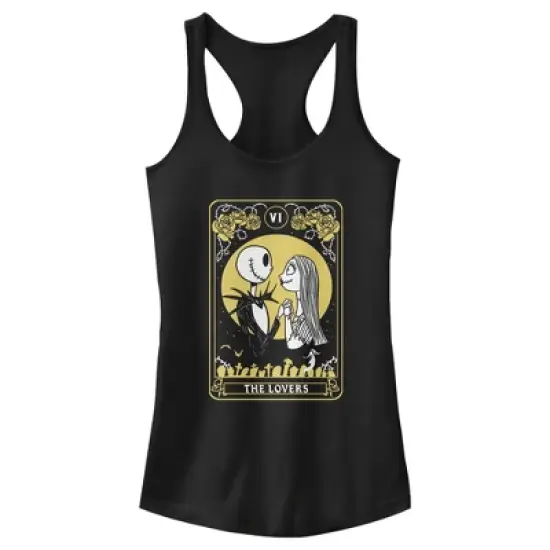 Junior's The Nightmare Before Christmas The Lovers Tarot Card Racerback Tank Top image {4}