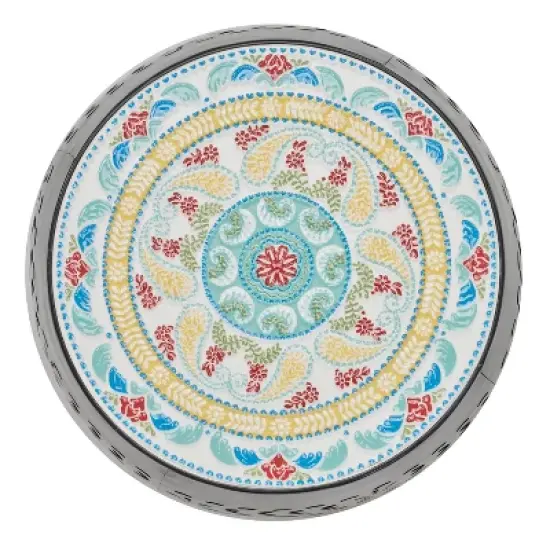 Christopher Knight Home Azalea Patio Iron and Tile Side Table image {3}