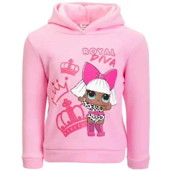 L.O.L. Surprise! Queen Bee Diva Girls Fleece Pullover Hoodie Little Kid to Big Kid image {8}