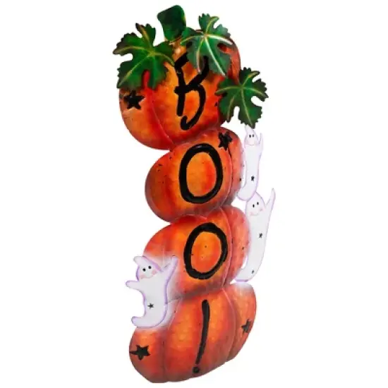 Northlight Stacked Pumpkins "Boo" Halloween Decoration - 33" image {2}