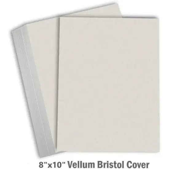 Hamilco Colored Cardstock Paper Gray Bristol Vellum Card Stock for Scrapbook Craft 8" x 10" - 67lb Cover for Printer - 50 Pack image {1}