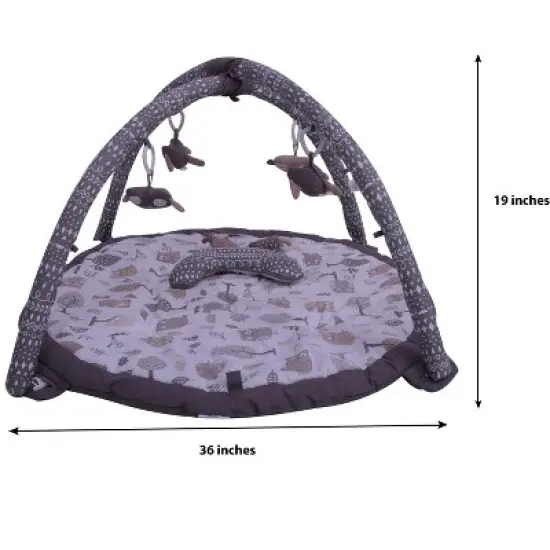 Bacati - Baby Activity Gyms & Playmats (Owls Beige Gray) image {3}