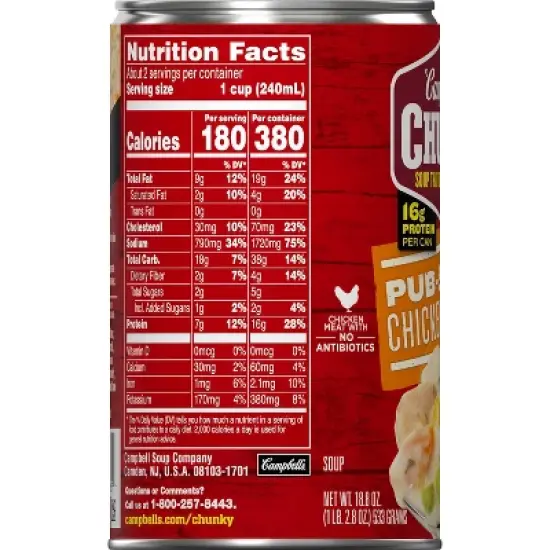 Campbell's Chunky Pub-Style Chicken Pot Pie Soup - 18.8oz image {13}