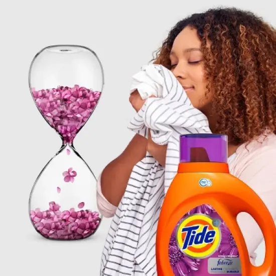 Tide Plus Febreze High Efficiency Liquid Laundry Detergent - Spring & Renewal image {11}