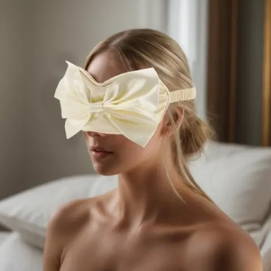 Unique Bargains Breathable Elastic Bow Sleep Mask 1 Pc image {5}