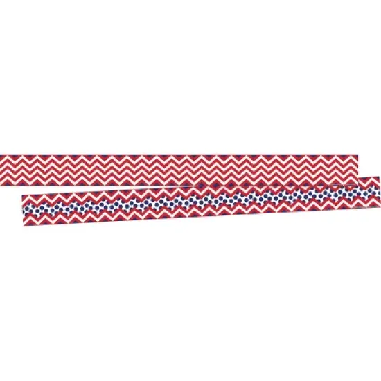 2pk Chevron Nautical Double-Sided Classroom Borders - Barker Creek: Multicolored Bulletin Board Trims, 24 Pieces image {2}