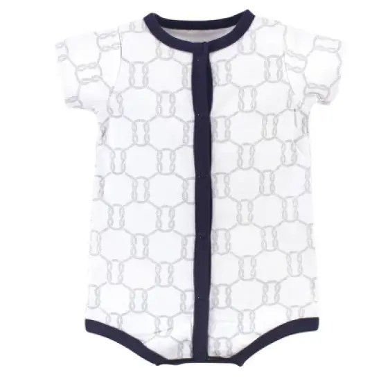 Hudson Baby Infant Boy Cotton Rompers 3pk, Ahoy image {1}