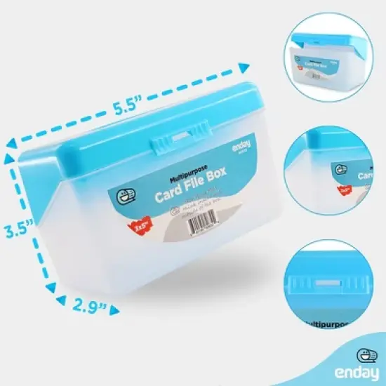 Enday  3" X 5" Index Card File Box image {2}
