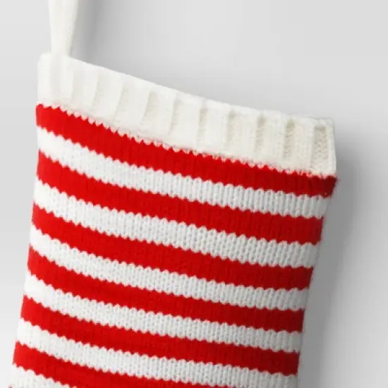 20" Christmas Stripe Knit Stocking Red/White - Wondershop&trade; image {2}
