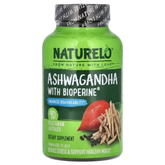 NATURELO Ashwagandha With BioPerine&reg;, 90 Vegetarian Capsules image {3}