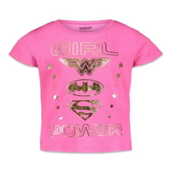 DC Comics Justice League Batgirl Supergirl Wonder Woman Girls 4 Pack T-Shirts Little Kid to Big Kid image {2}