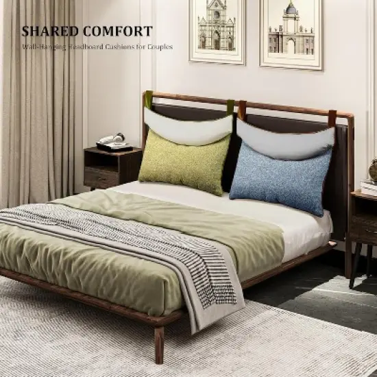 Acoinel Wall-Mounted Twin Headboard Pillow, Ergonomic Adjustable Neck Support image {1}