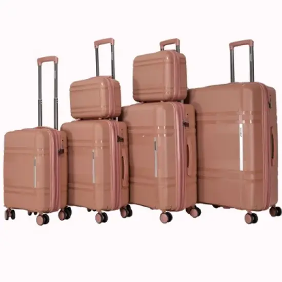 Kumasinova 6Pcs ABS Hardshell Luggage Set,Expandable Travel Suitcase with Lock,18/20/24/28" Carry-On&Checked Spinner Suitcase,Lightweight image {10}