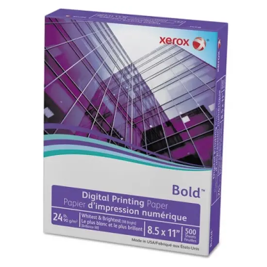 xerox Bold Digital Printing Paper, 98 Bright, 24 lb Bond Weight, 8.5 x 11, White, 500/Ream image {2}